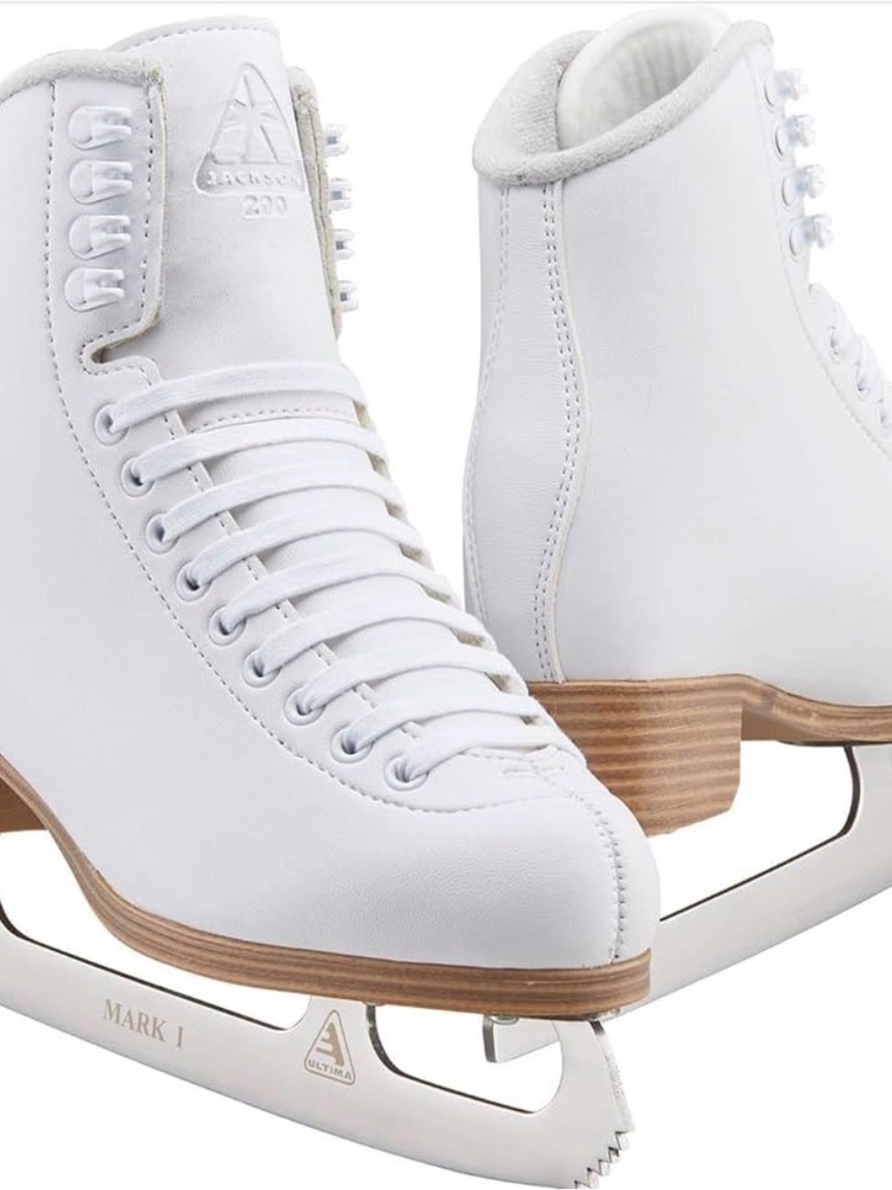 Jackson 200 Figure Ice Skates White Lace Size 6 for Ice Skating Women's Skates